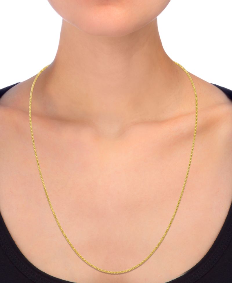 Popcorn Link Chain Necklace (1-3/4mm) in 14k Gold