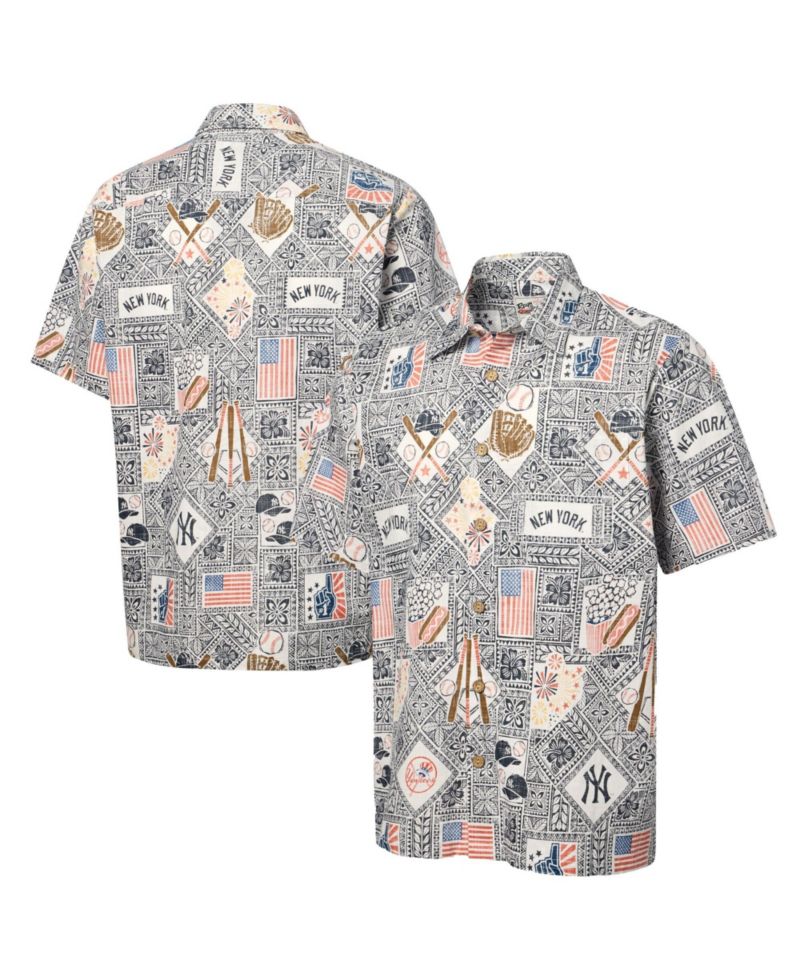 Men's Navy New York Yankees Americana Button-Up Shirt