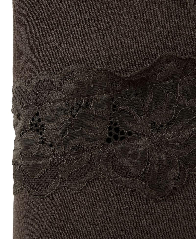 Women's Lace Fine-Knit V-Neck Crop Top