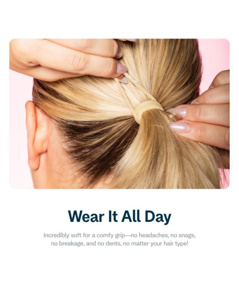 X-Fine Hair Bands Slim-Fit Elastic Ties for Extra Fine Hair 20 Pack