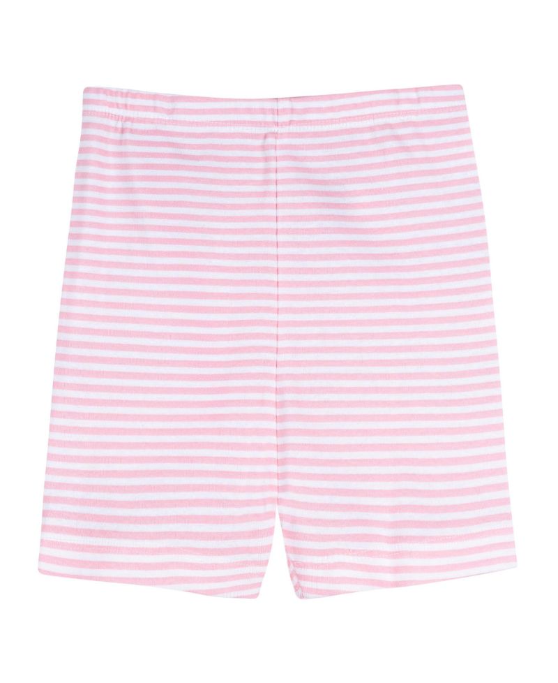 Baby Girls' 18M- 4T 4-Piece Cotton Pajama Short Set, Flamingo Floatie