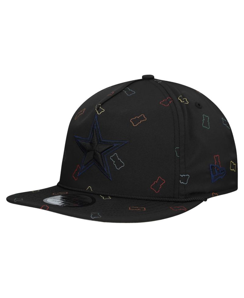 Men's Black Dallas Cowboys Gummy Golfer Snapback Hat