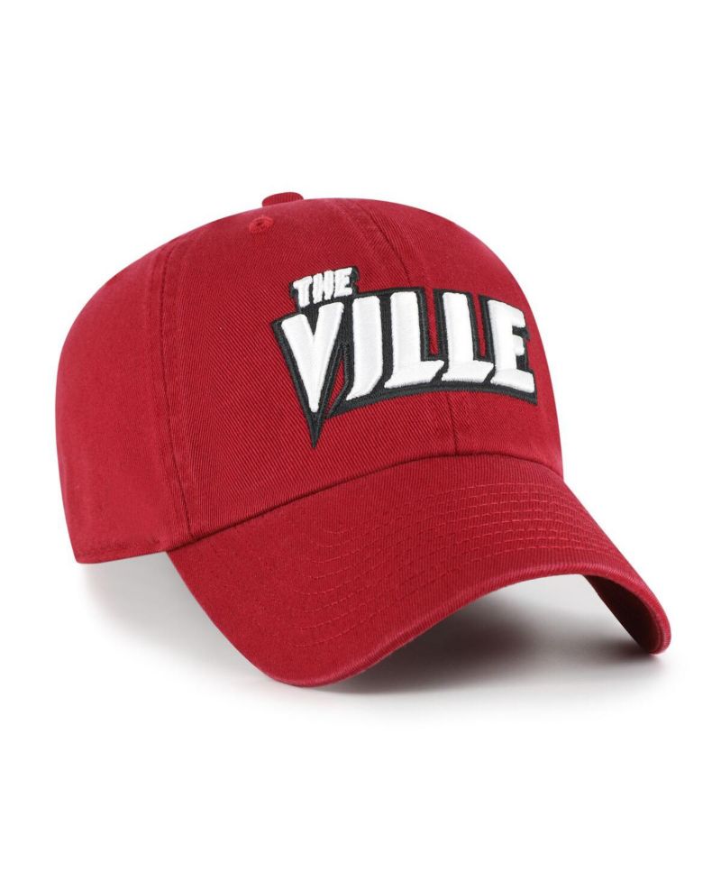 Men's Red Louisville Cardinals Clean Up Adjustable Hat