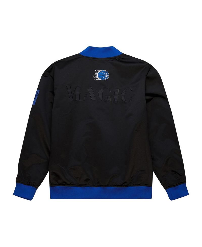 Men's Black Orlando Magic Hardwood Classics Team OG 3.0 Lightweight Satin Full-Snap Jacket