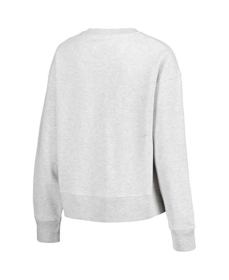 Women's Ash Nebraska Huskers Boxy Pullover Sweatshirt