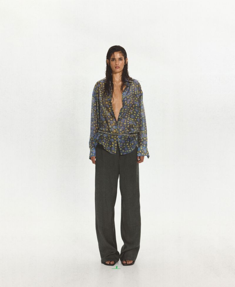Women's Stitching Details Straight Suit Pants