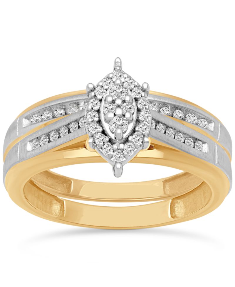 Diamond Bridal Set (1/4 ct. t.w.)in 14k Two-Tone Gold