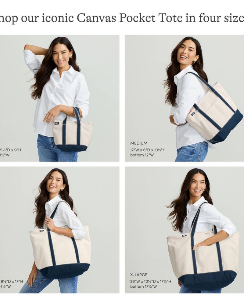 Small Solid Color 3 Pocket Zip Top Canvas Tote Bag