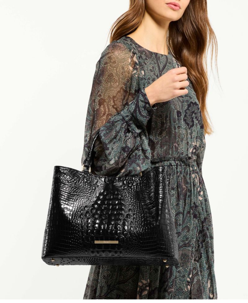 Denise Extra-Large Leather Carryall Satchel Bag