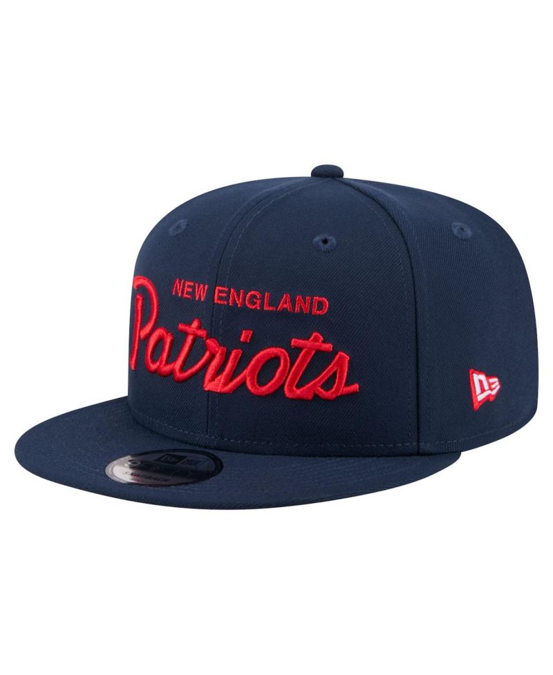Men's Navy New England Patriots Core Team Script 9FIFTY Snapback Hat