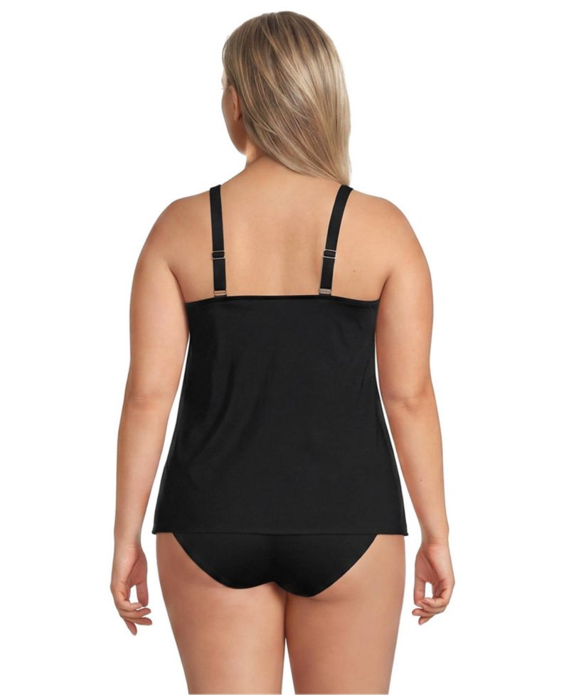 Plus Size Tulip Hem Tankini Top 24.5"