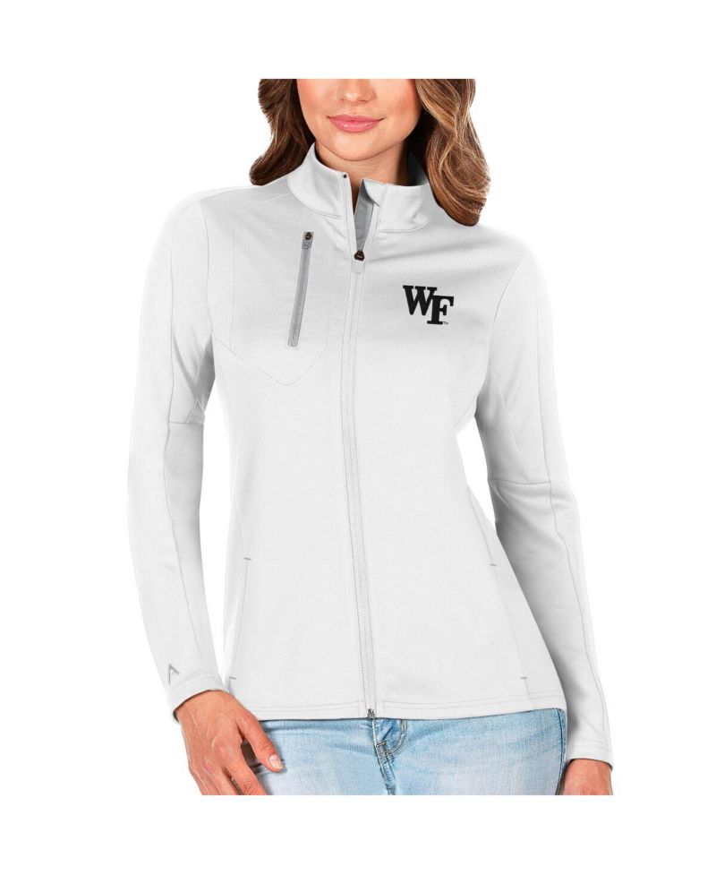 Women's White/Silver Wake Forest Demon Deacons Generation Full-Zip Jacket