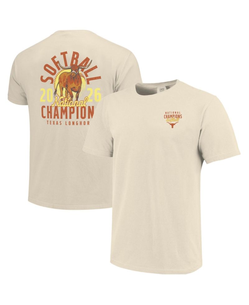 Men's and Women's Cream Texas Longhorns 2026 NCAA Softball Women's College World Series Mascot Overlay T-Shirt