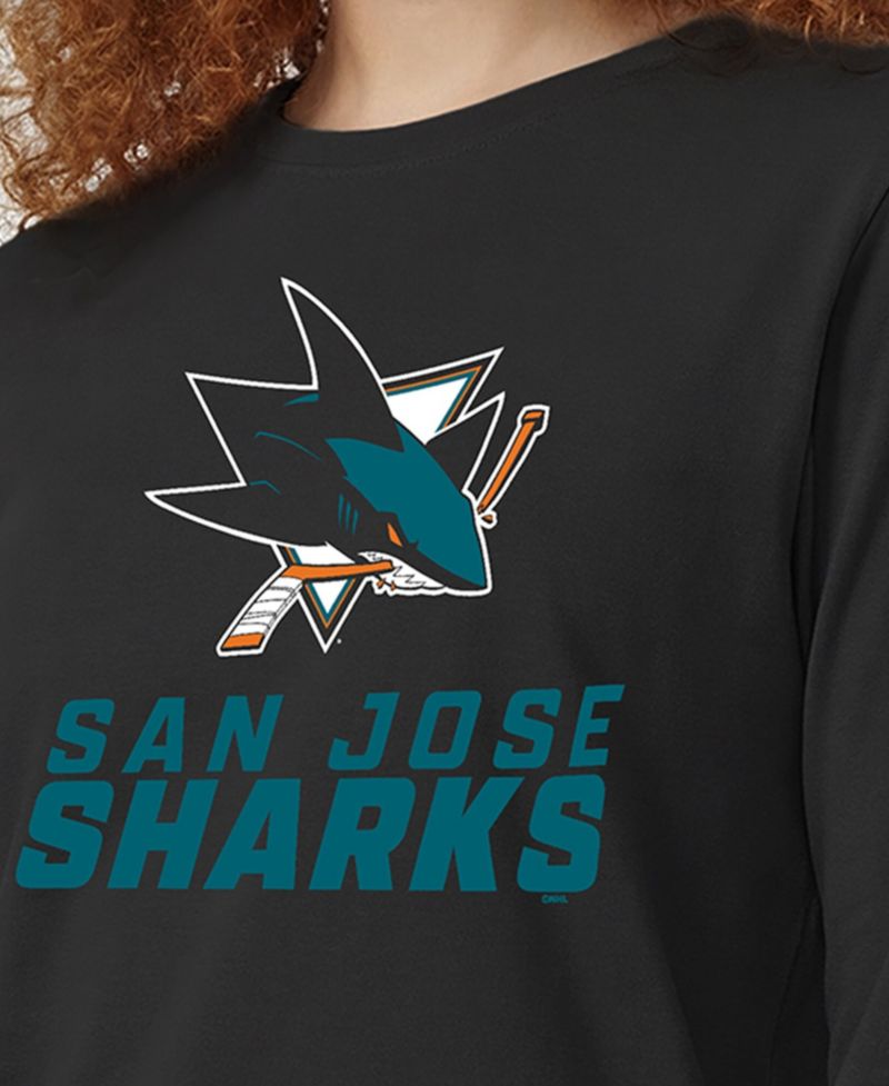Women's San Jose Sharks Wordmark Lockup Long-Sleeve T-Shirt