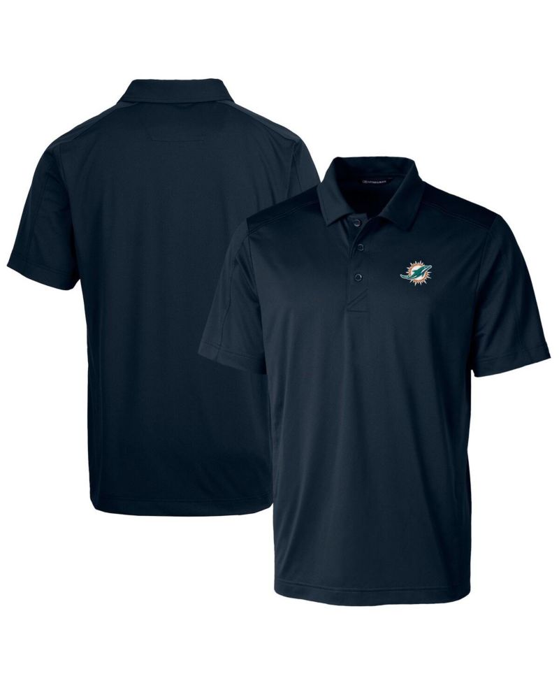Men's Navy Miami Dolphins Prospect Textured Stretch Polo