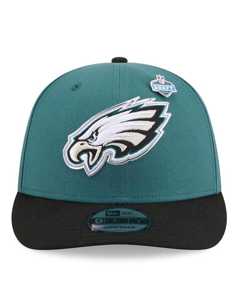 Men's Midnight Green/Black Philadelphia Eagles 2026 NFL Draft On Stage Pre-Curved 9FIFTY Snapback Hat
