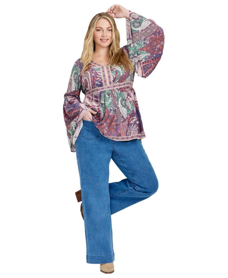 Women's Plus Size Arlo Bell Sleeve Tunic Top