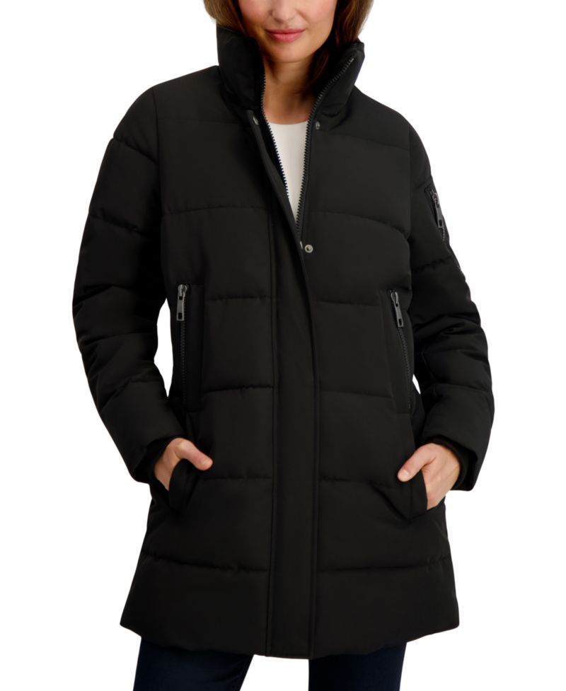 Women's Faux-Fur-Trim Hooded Puffer Coat