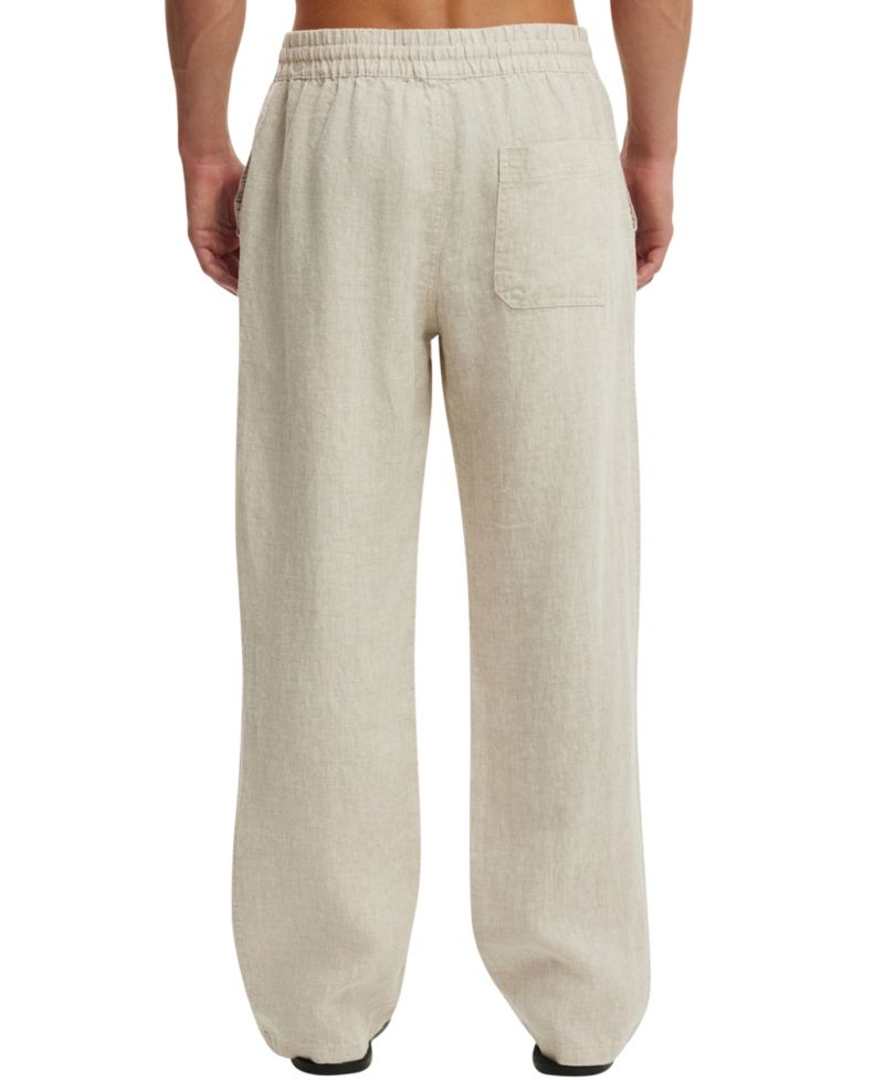 Men's Baggy Worker Linen Relaxed-Fit Pants