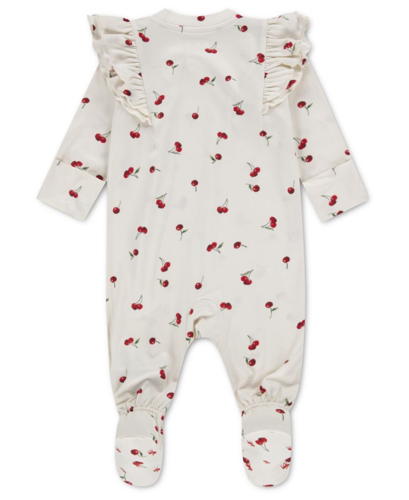 Baby Girls' Ruffle Long-Sleeve Footed Coverall