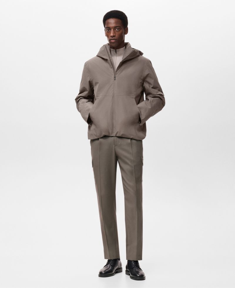 Men's Water-Repellent Thermolite Hooded Jacket