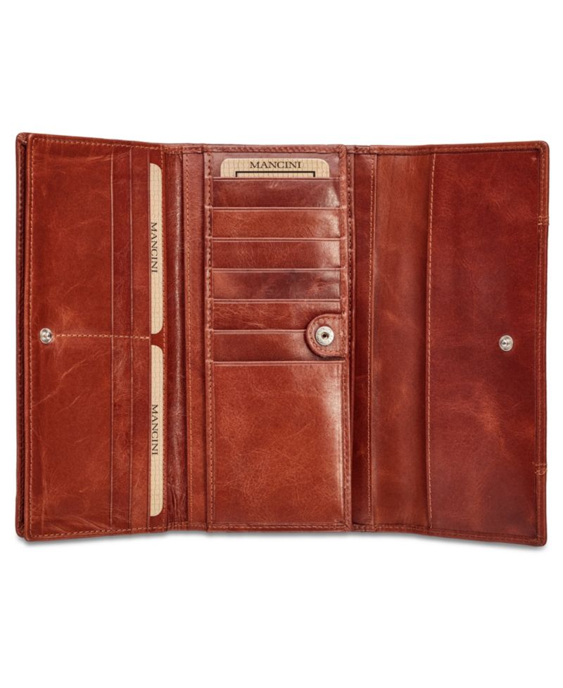 Casablanca Collection RFID Secure Ladies Trifold Wing Wallet