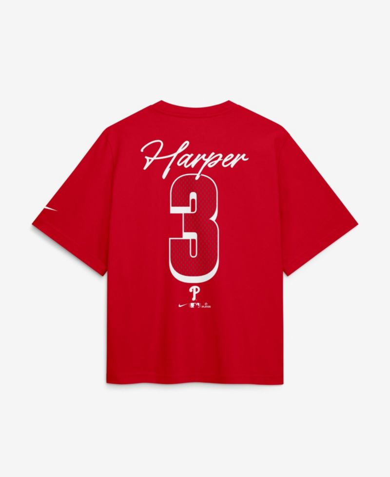 Women's Bryce Harper Philadelphia Phillies Premium Essentials Boxy Name & Number T-Shirt