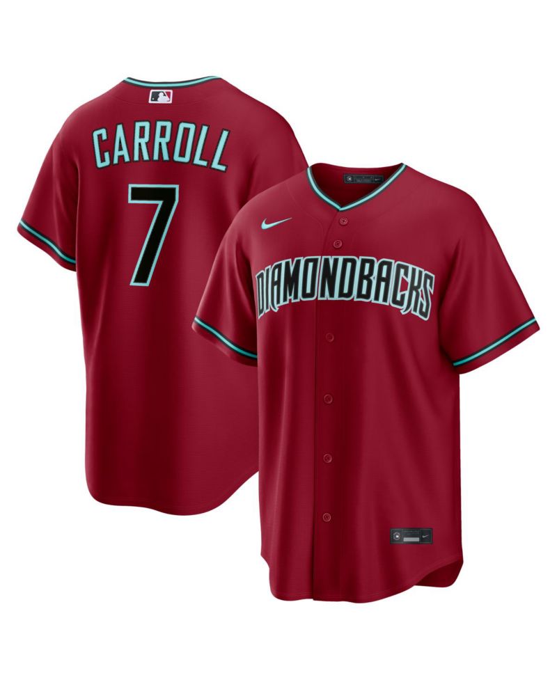 Men's Corbin Carroll Crimson Arizona Diamondbacks Alternate 2 Replica Jersey