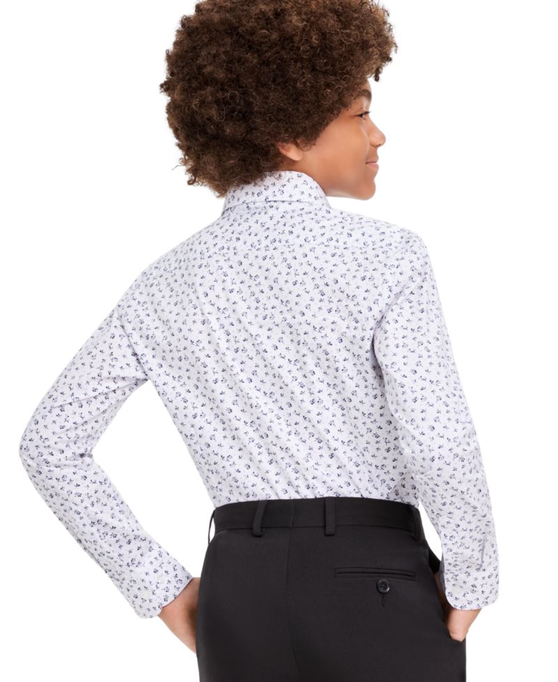 Boys' 4-20 Long-Sleeve Point-Collar Classic-Fit Cotton-Polyester Blend Dress Shirt