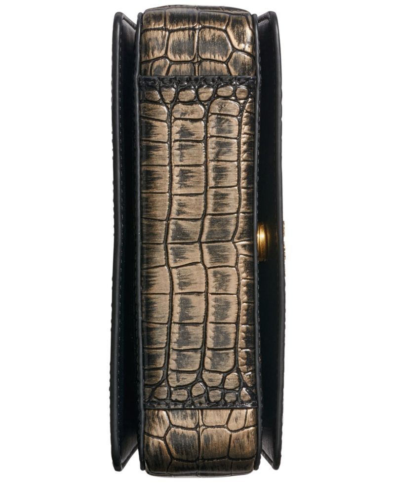 Jericho Metallic Croc Small Convertible Shoulder Handbag