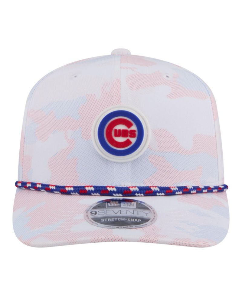 Men's White Chicago Cubs Camo Rope 9SEVENTY Adjustable Hat