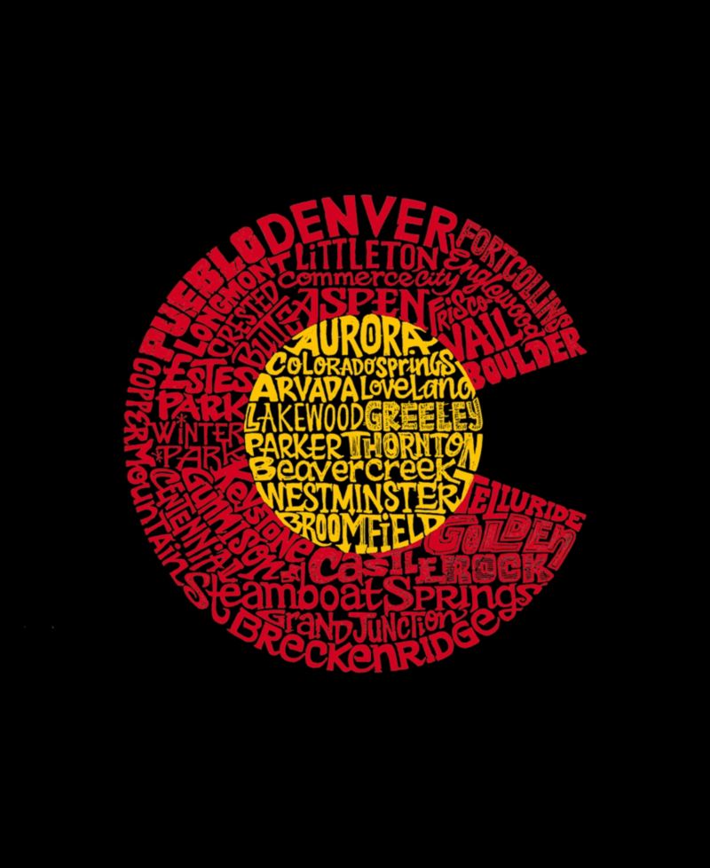 Men's Colorado Word Art Mountain Badge Tank Top