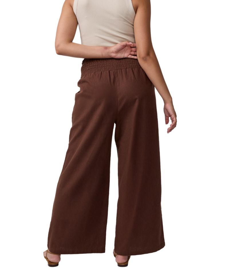 Women's Ingrid + Isabel Smocked Linen Wide Leg Pant