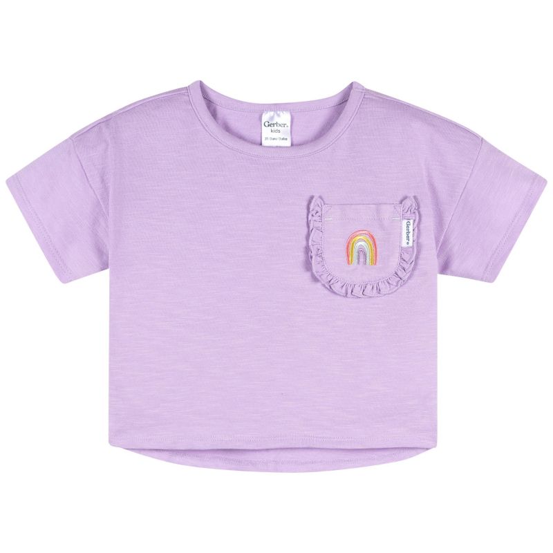 Baby Girls 2-Piece Pocket Tee and Shorts Set