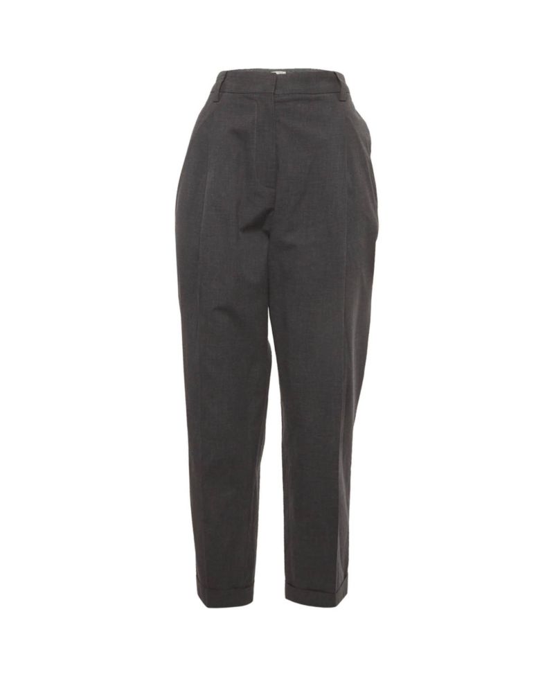 Women's Cotton Blend Straight Fit Trousers