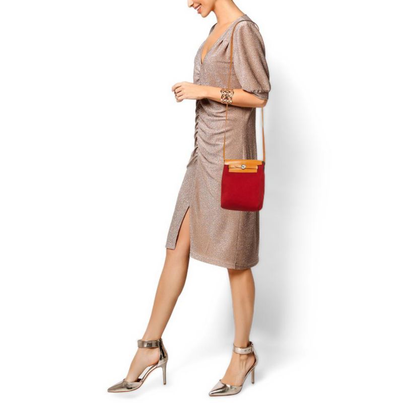 Pre-Owned HERMES Women's Kelly Moove Swift Leather Crossbody Bag