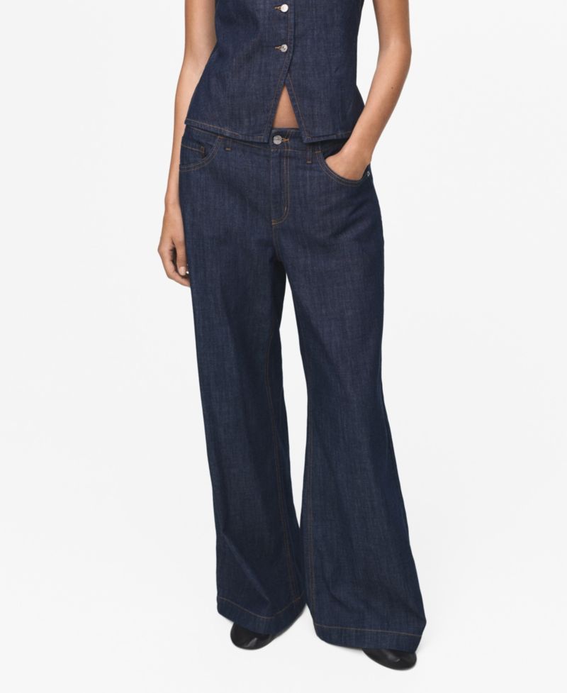 Women's Wide Leg Mid-Rise Jeans