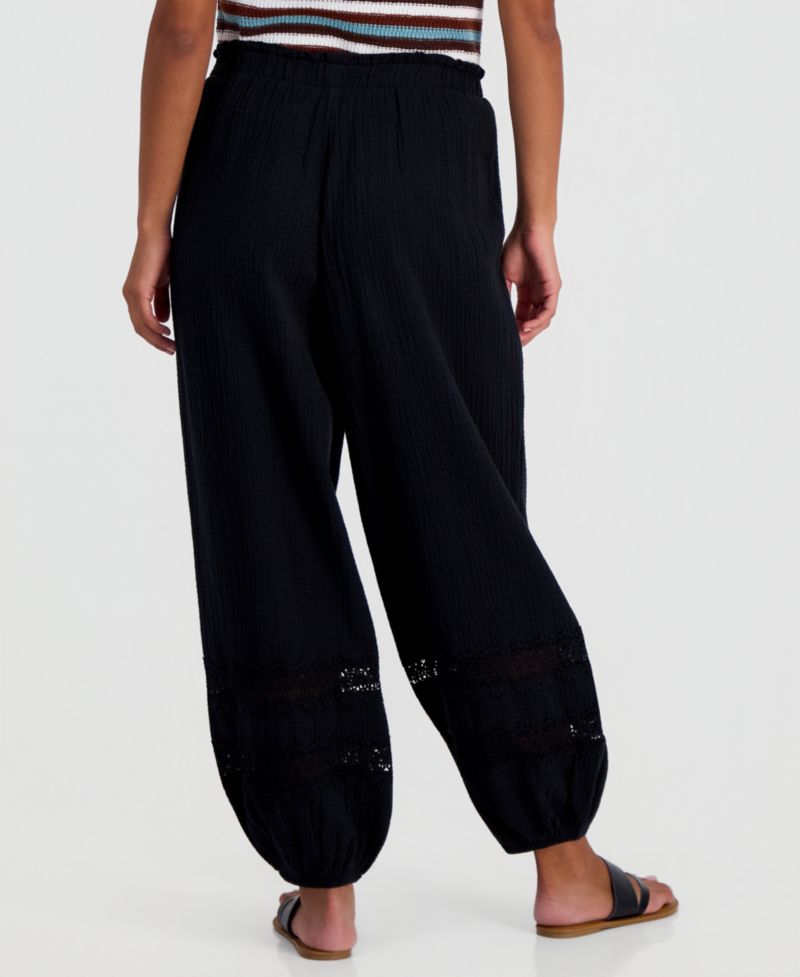 Petite Cotton Gauze Balloon Pants