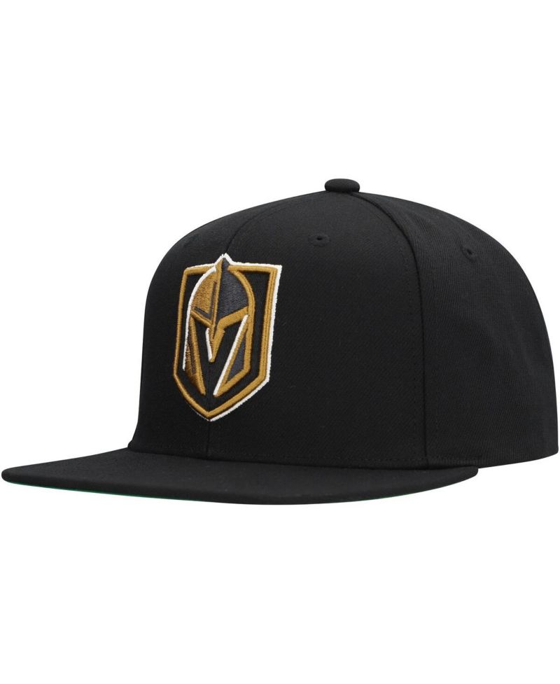 Men's Black Vegas Golden Knights Core Top Spot Snapback Hat