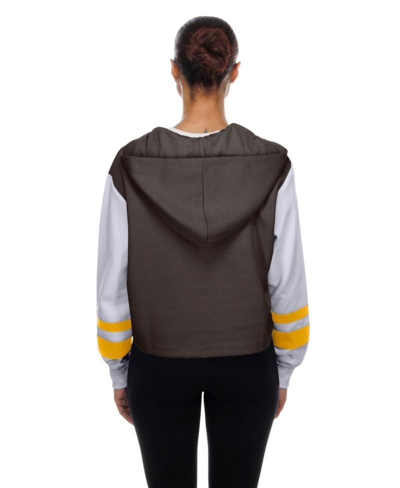 Women's Brown San Diego Padres Boxy Lace-Up Hoodie