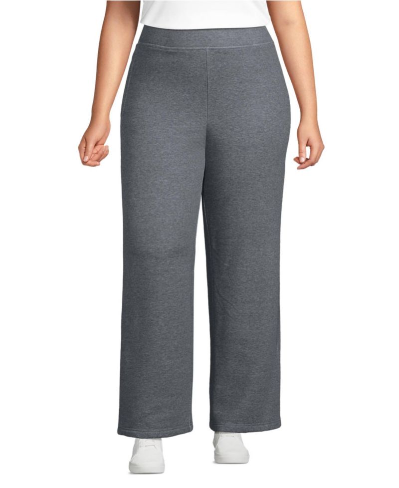 Plus Size Serious Sweats High Rise Fleece Lined Straight Leg Pants