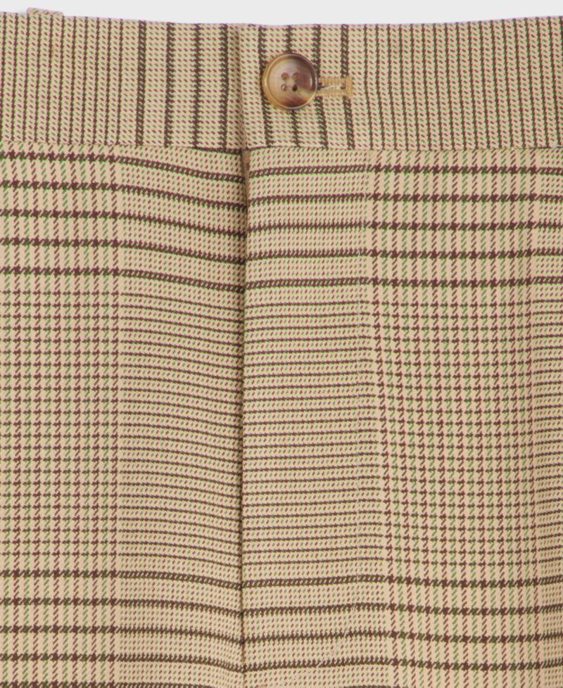 Men's Glen Plaid Relaxed-Fit Straight-Leg Stretch Trousers