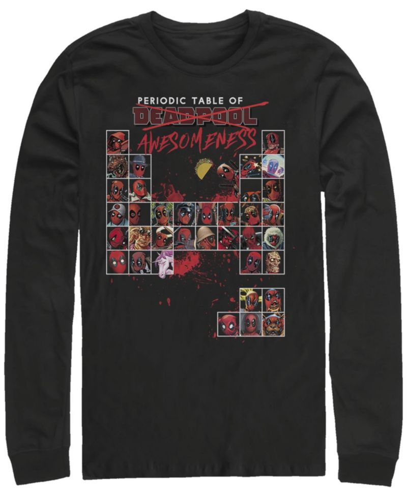 Men's Deadpool Periodic Long Sleeve T-Shirt