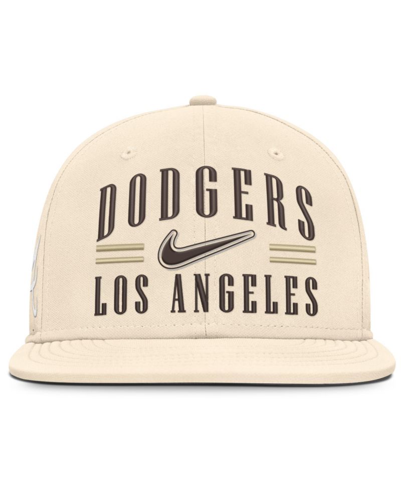 Men's Natural Los Angeles Dodgers True Dri-FIT AeroBill Fitted Hat