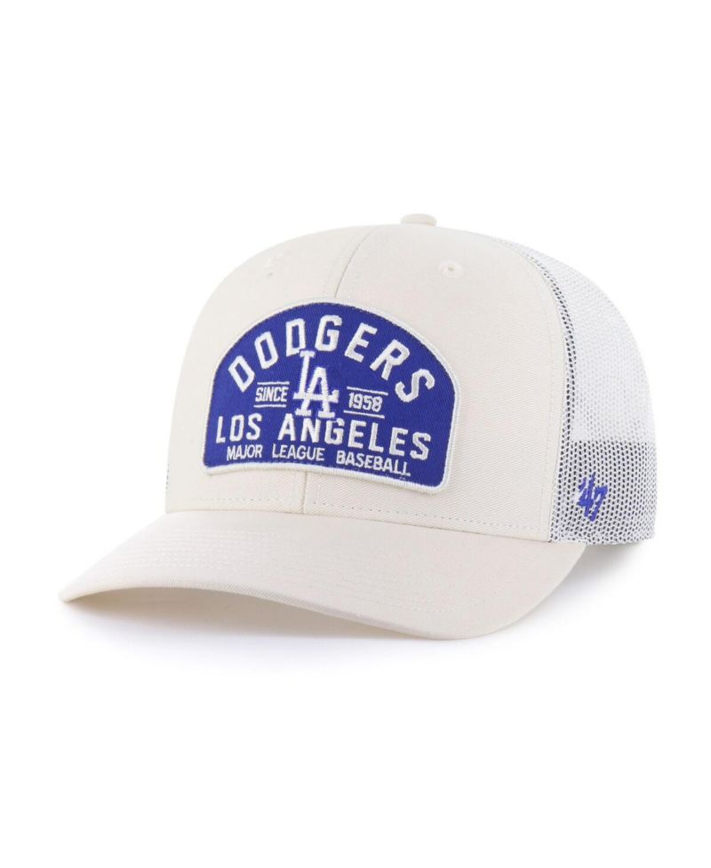 Men's Cream Los Angeles Dodgers Leland Adjustable Trucker Hat