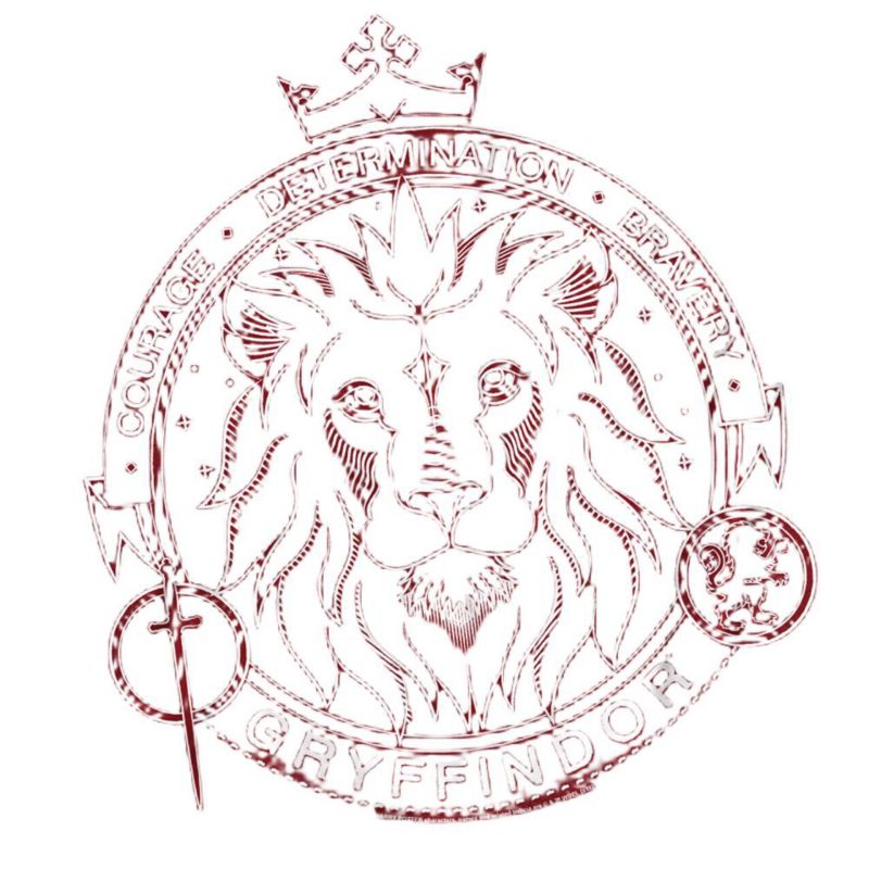 Big & Tall Gryffindor Line Art Badge T Shirt