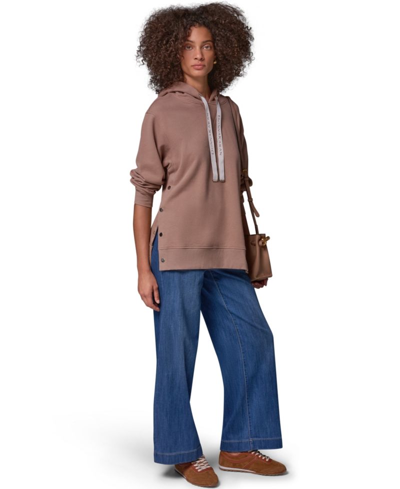 Women's French-Terry Long-Sleeve Side-Snap Hoodie