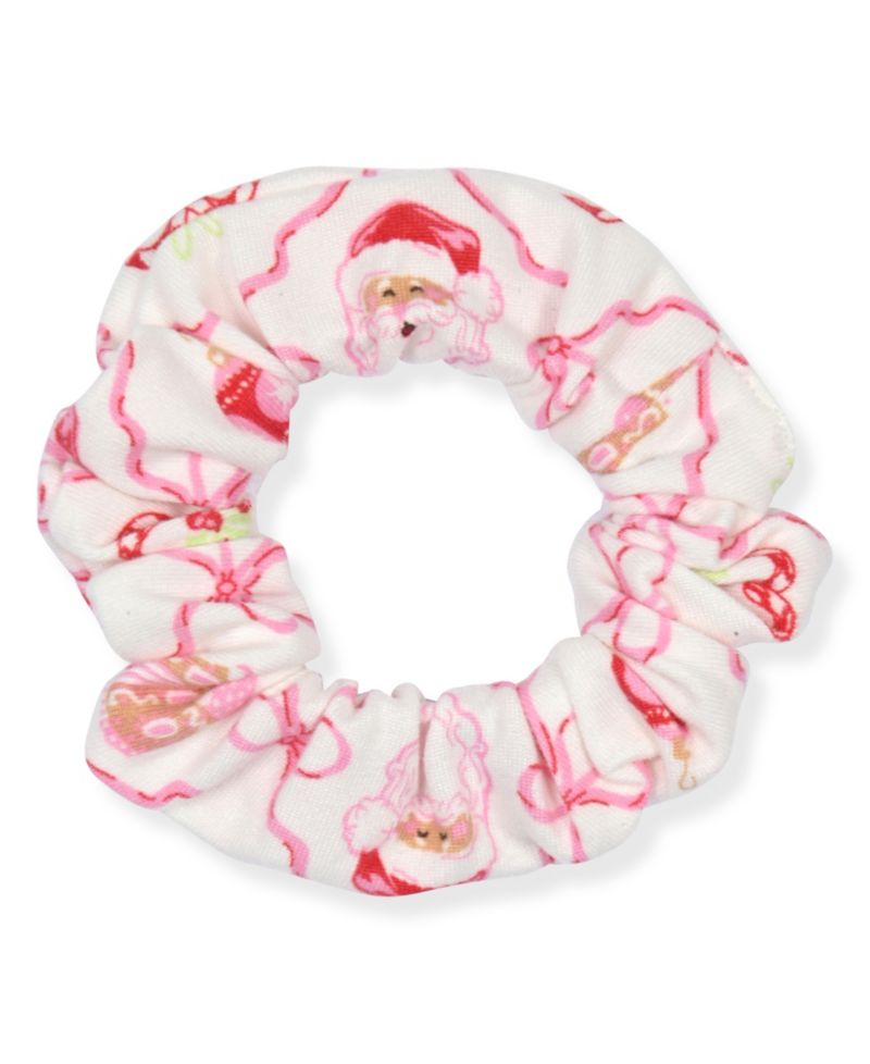 Girls' 5-16 Milky Print Long-Sleeve Button-Down Top, Pants and Scrunchie, 3-Piece Set