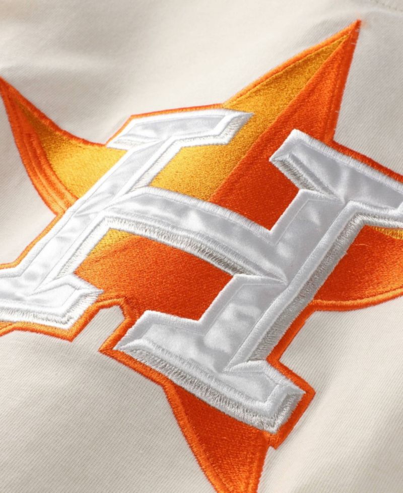 Men's Cream Houston Astros Big & Tall Full-Button Jersey