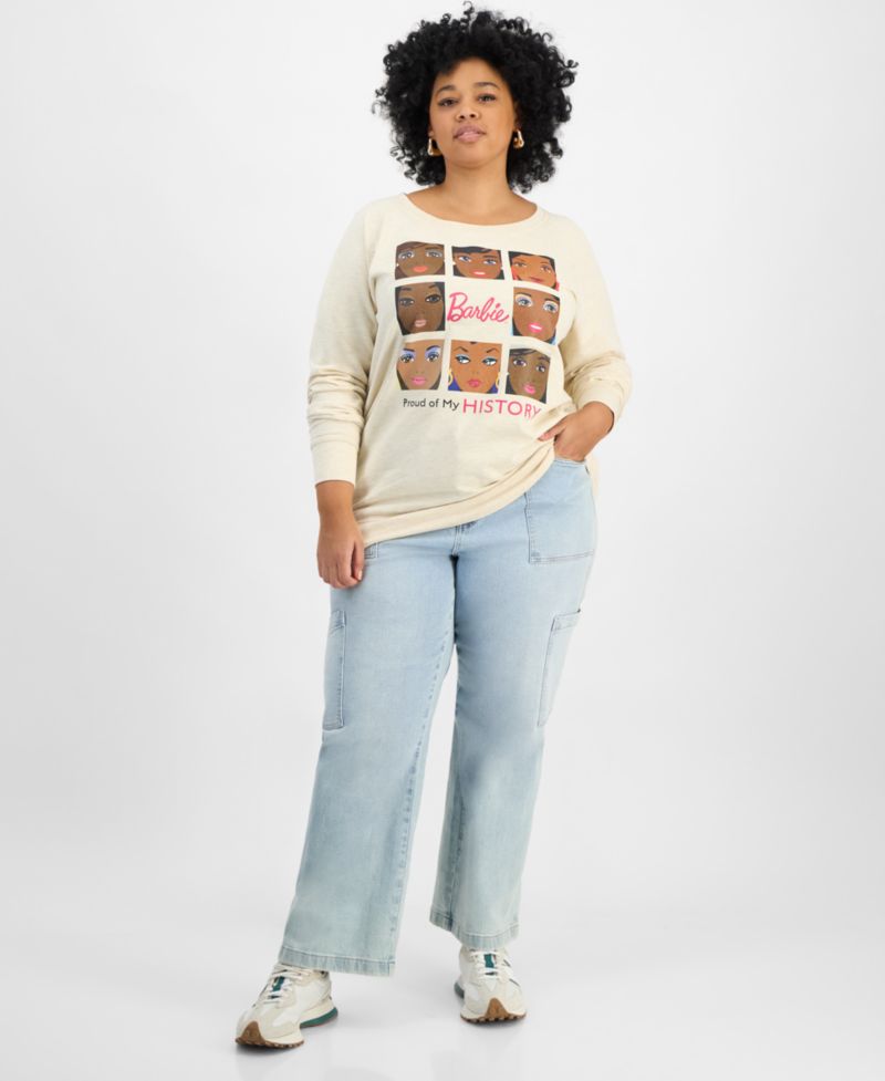 Trendy Plus Size Barbie Black History Month Graphic Top
